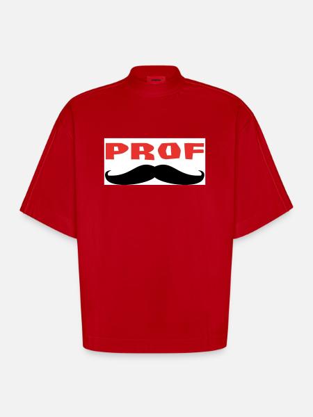PROF - T-shirt bio épais oversize Boxy fabriqué en UE - rouge