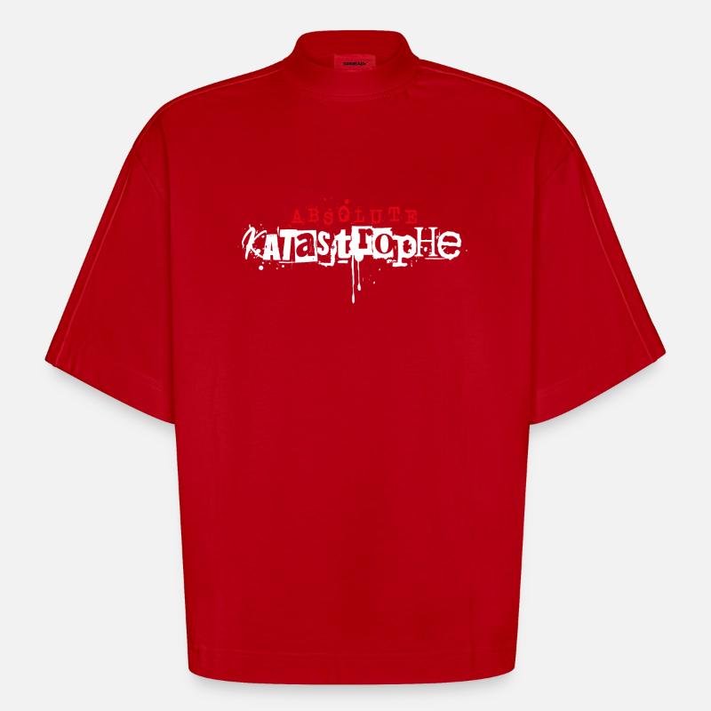 Absolute Katastrophe - Heavyweight Oversized Organic Boxy T-Shirt Made in EU - Rot