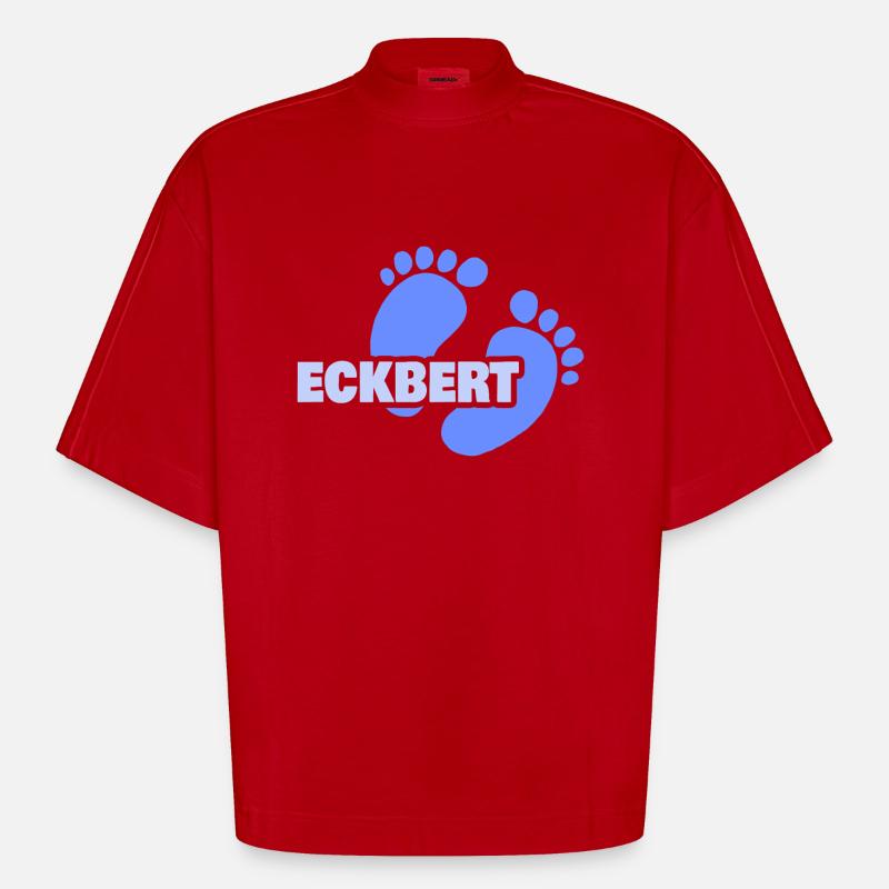Gift for Eckbert - Heavyweight Oversized Organic Boxy T-Shirt Made in EU - red