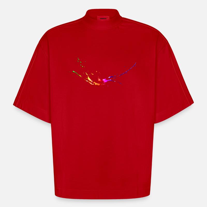 splash4 - Heavyweight Oversized Organic Boxy T-Shirt Made in EU - Rot