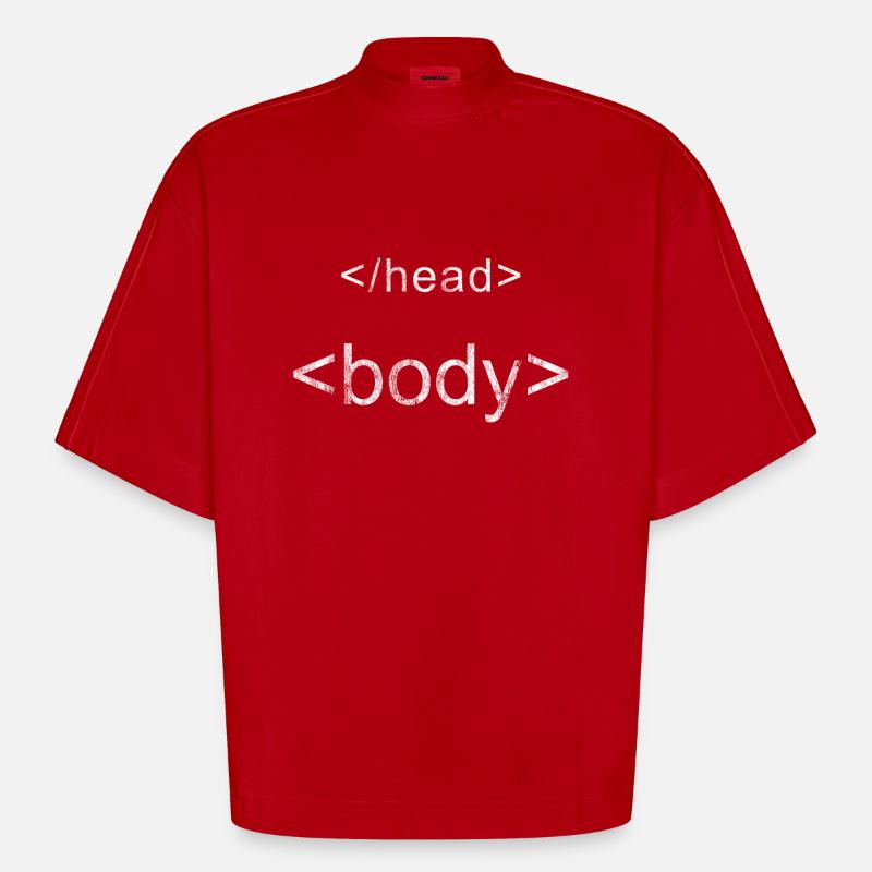 Programmierer Shirt Programmieren - Heavyweight Oversized Organic Boxy T-Shirt Made in EU - Rot