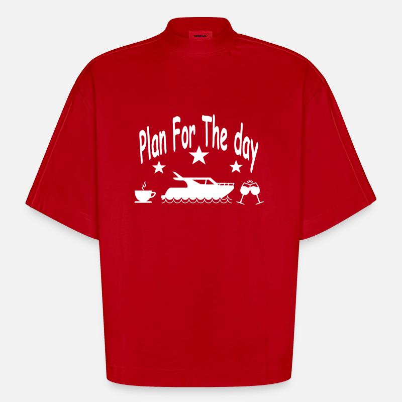 Boot - Heavyweight Oversized Organic Boxy T-Shirt Made in EU - Rot