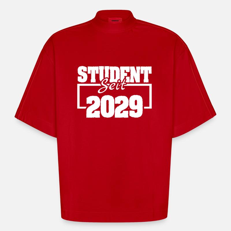 seit 2029 - Heavyweight Oversized Organic Boxy T-Shirt Made in EU - Rot