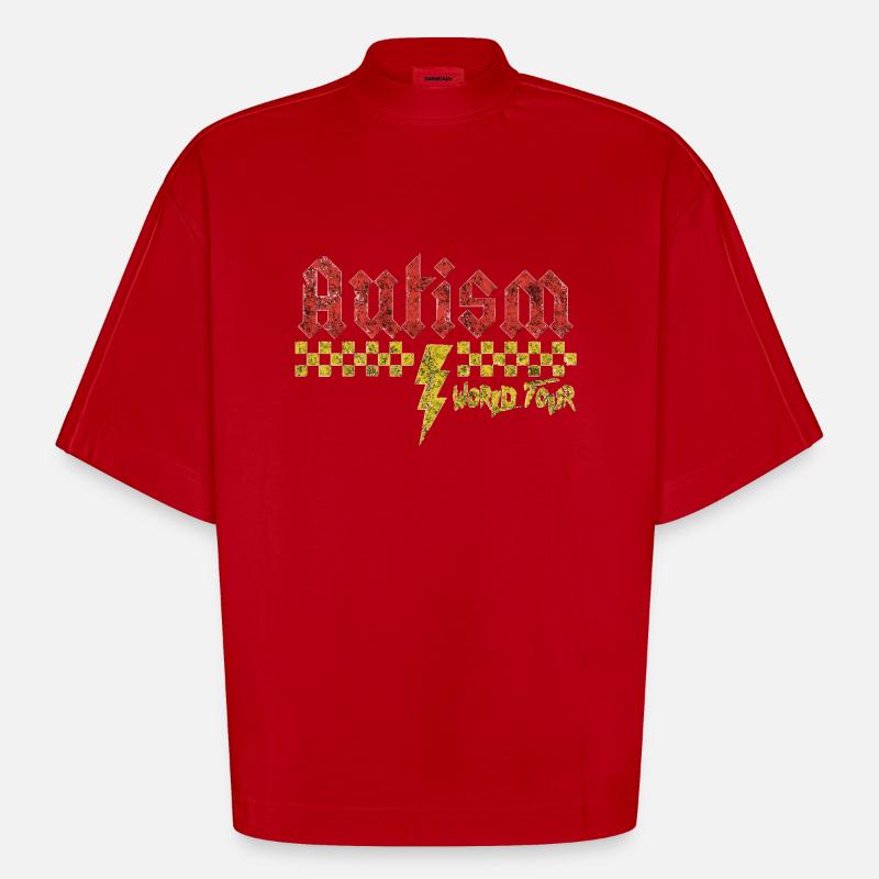 Autismus-Bewusstsein: anders, anders, besser - Heavyweight Oversized Organic Boxy T-Shirt Made in EU - Rot