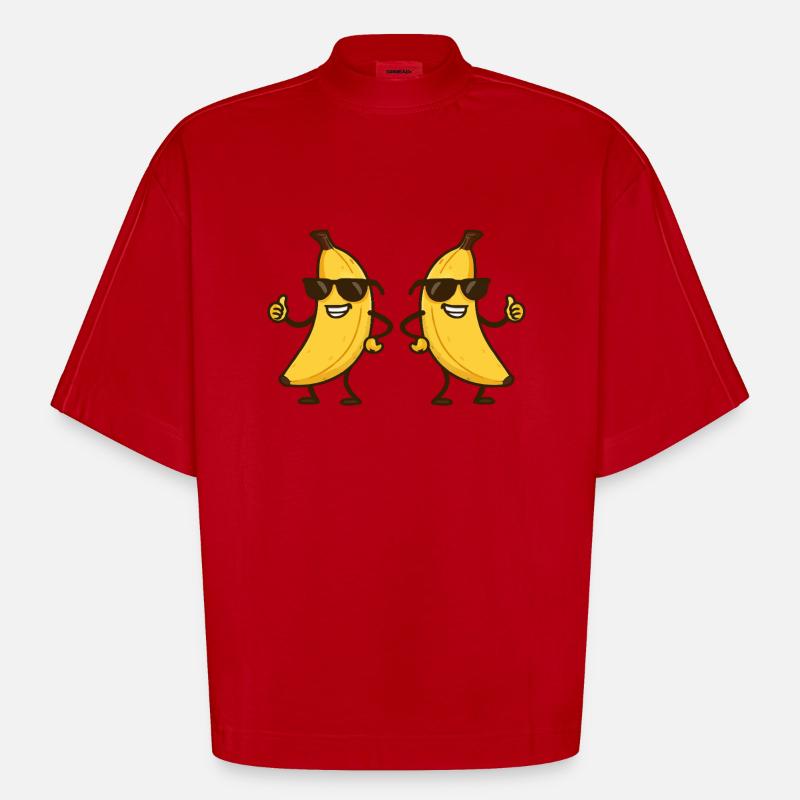 Babane Bande Dessinée Cool 2 - T-shirt bio épais oversize Boxy fabriqué en UE - rouge