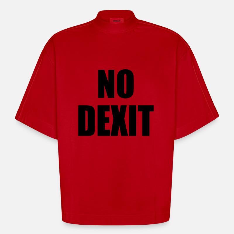 No dexit - T-shirt bio épais oversize Boxy fabriqué en UE - rouge