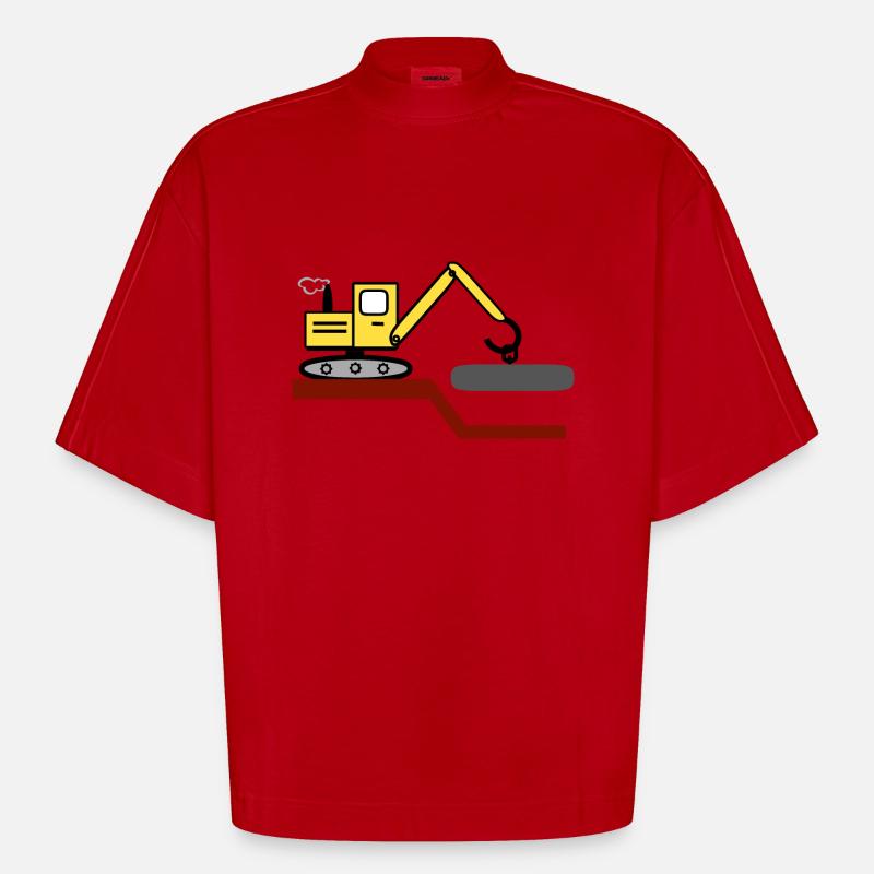 Bagger - Heavyweight Oversized Organic Boxy T-Shirt Made in EU - Rot