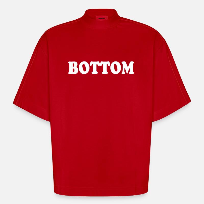 Bottom - T-shirt bio épais oversize Boxy fabriqué en UE - rouge