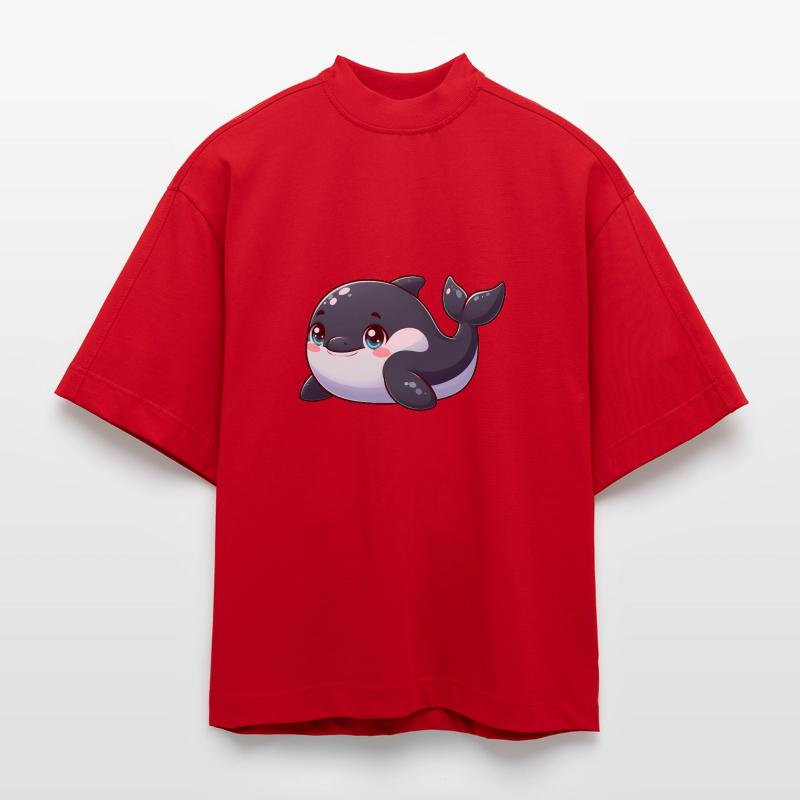 killer whale Heavyweight Oversized Organic Boxy T-Shirt Made in EU