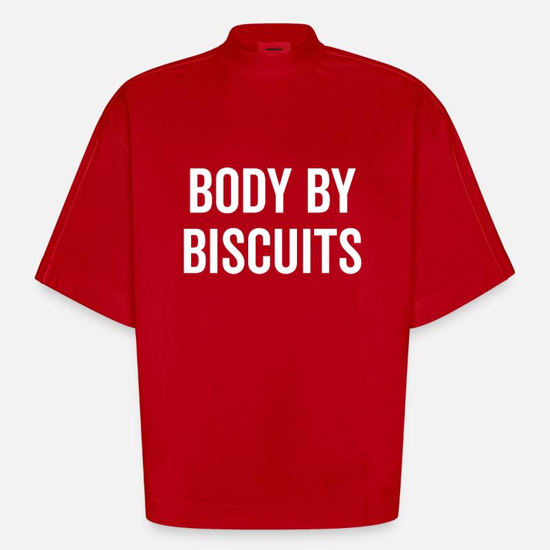 Körper von Biscuits - Heavyweight Oversized Organic Boxy T-Shirt Made in EU - Rot