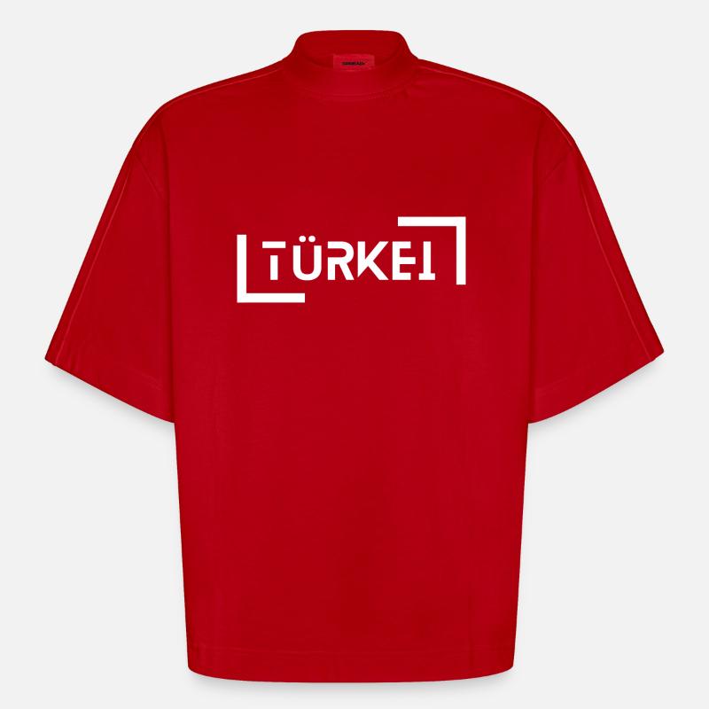 Turkey - Heavyweight Oversized Organic Boxy T-Shirt Made in EU - red