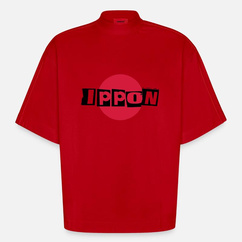 ippon - T-shirt bio épais oversize Boxy fabriqué en UE - rouge