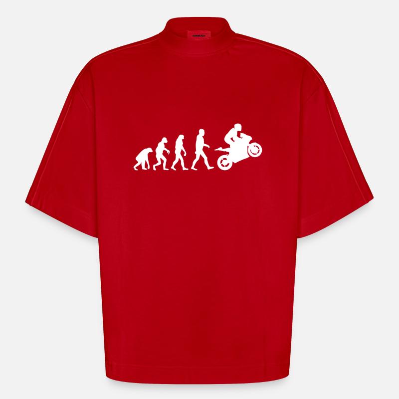 Sport Biker Evolution - T-shirt bio épais oversize Boxy fabriqué en UE - rouge