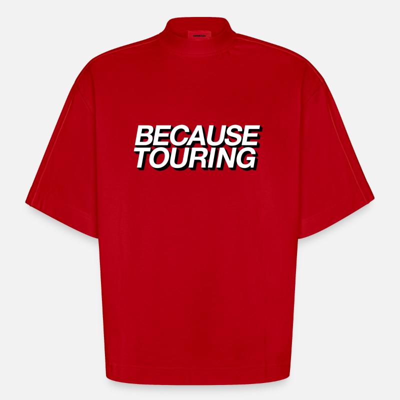 Parce que Touring 2 - T-shirt bio épais oversize Boxy fabriqué en UE - rouge