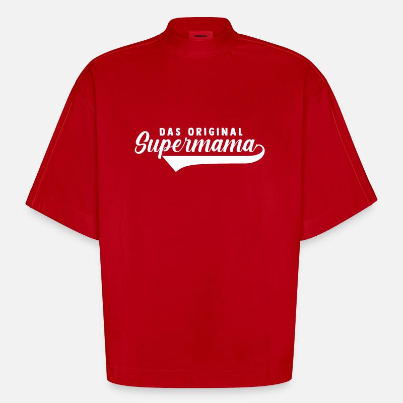 Mutter Mama - Heavyweight Oversized Organic Boxy T-Shirt Made in EU - Rot