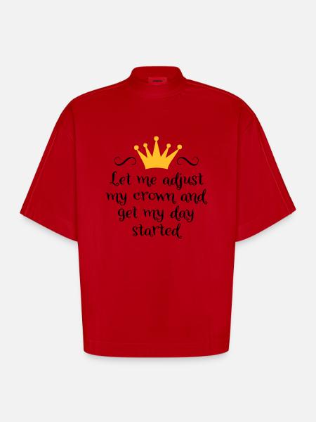Krone - T-shirt bio épais oversize Boxy fabriqué en UE - rouge