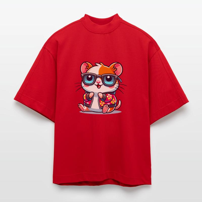 hamster comic cool Heavyweight Oversized Organic Boxy T-Shirt Made in EU