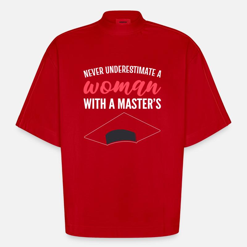 Master Studium Abschlussfeier - Heavyweight Oversized Organic Boxy T-Shirt Made in EU - Rot