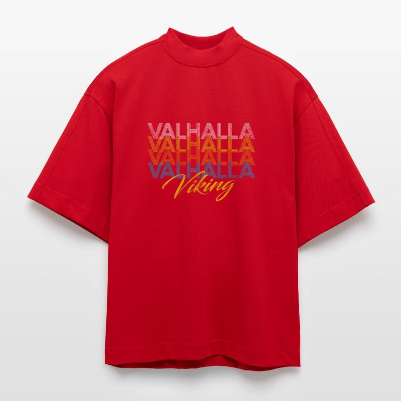 Valhalla Walhalla Viking Wikinger Heavyweight Oversized Organic Boxy T-Shirt Made in EU
