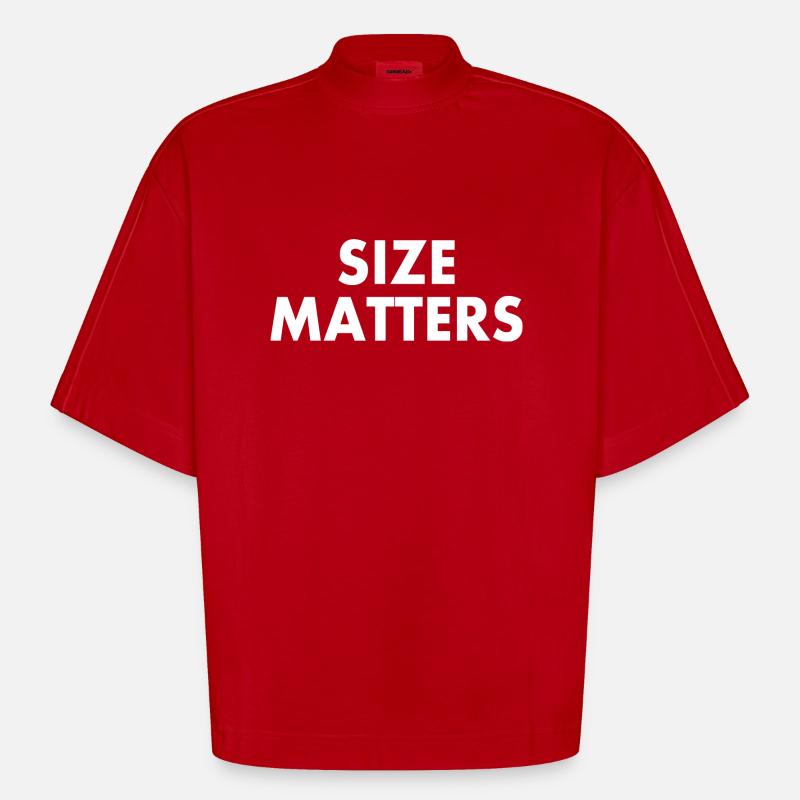 Size matters - T-shirt bio épais oversize Boxy fabriqué en UE - rouge