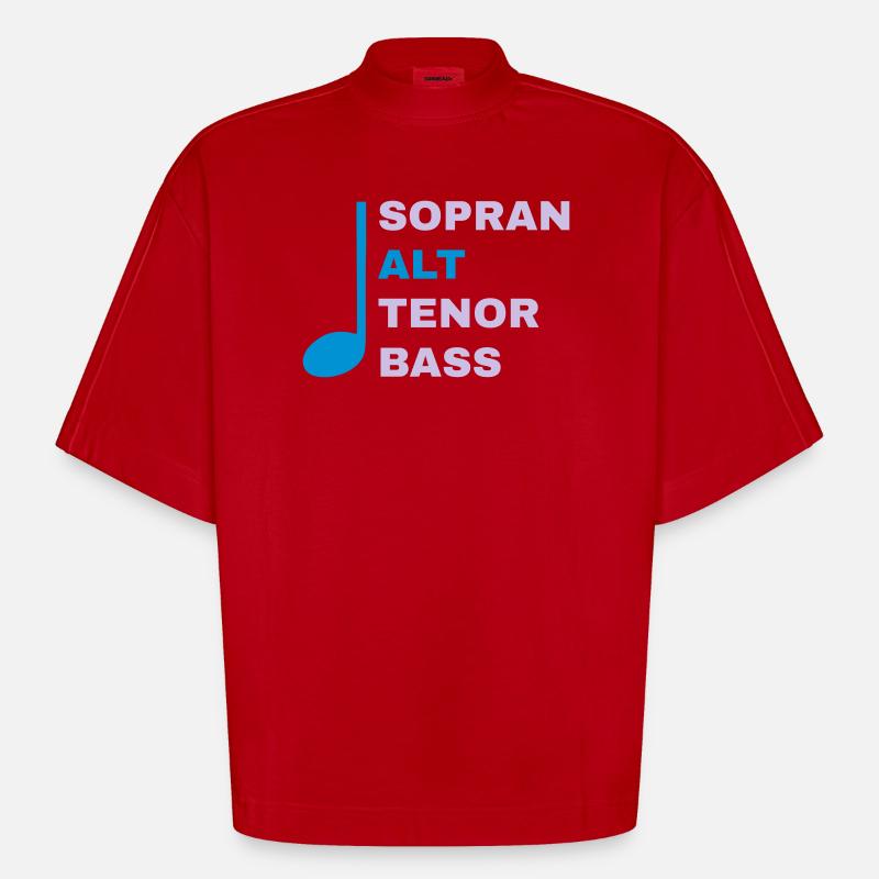 SATB mit Note - Alt - Heavyweight Oversized Organic Boxy T-Shirt Made in EU - Rot