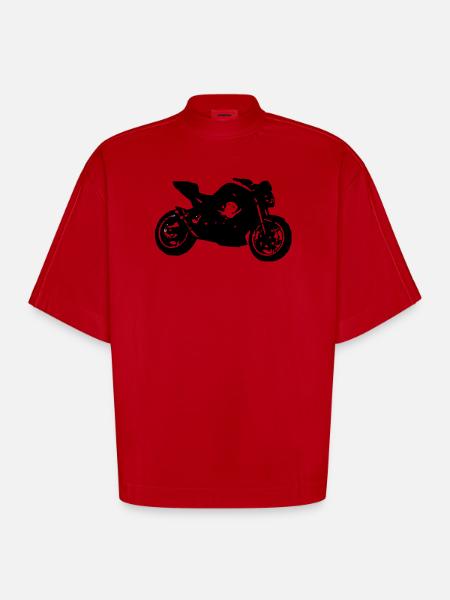 Kawasaki z750 (07) - Heavyweight Oversized Organic Boxy T-Shirt Made in EU - Rot