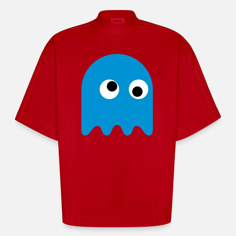 Jeu Classics Ghost - T-shirt bio épais oversize Boxy fabriqué en UE - rouge