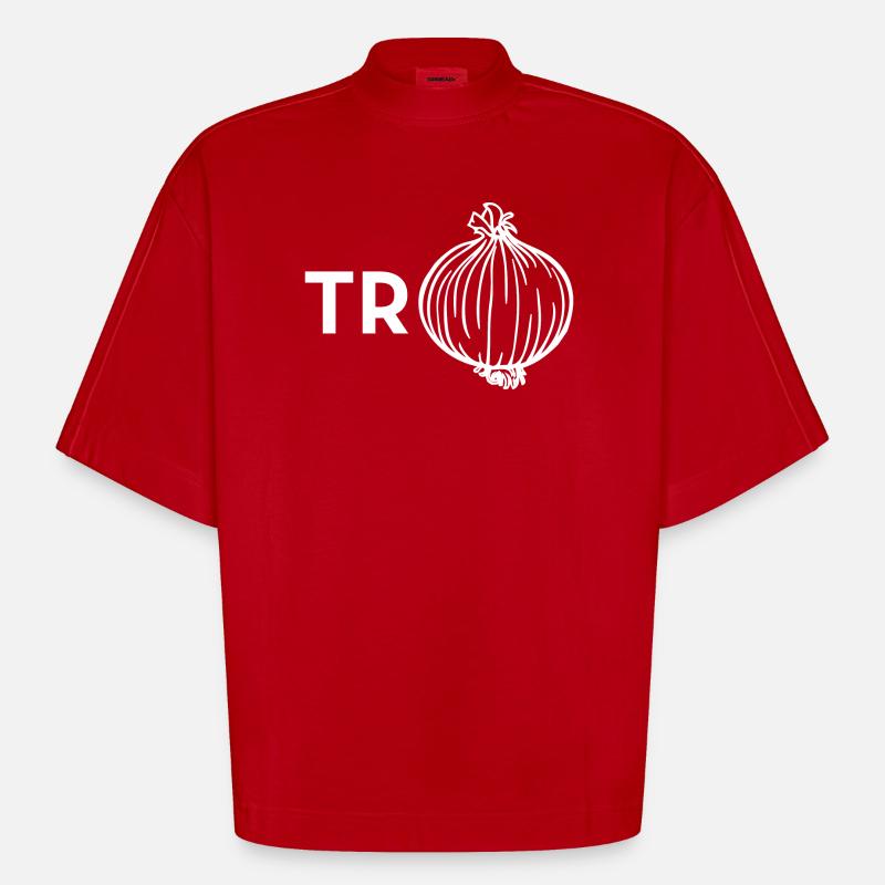 Pull à l’oignon - T-shirt bio épais oversize Boxy fabriqué en UE - rouge