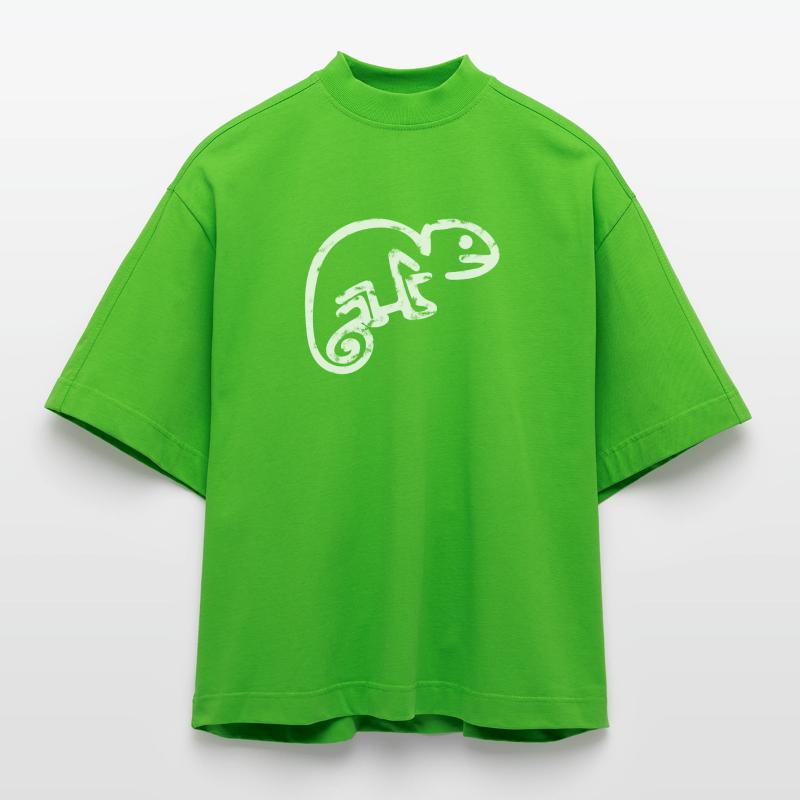 Chameleon Chalk Heavyweight Oversized Organic Boxy T-Shirt Made in EU