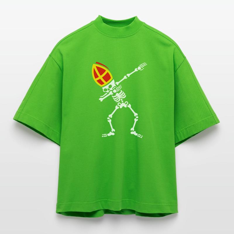 Dab Sinterklaas dab squelette Saint dabbing dabbing T-shirt bio épais oversize Boxy fabriqué en UE
