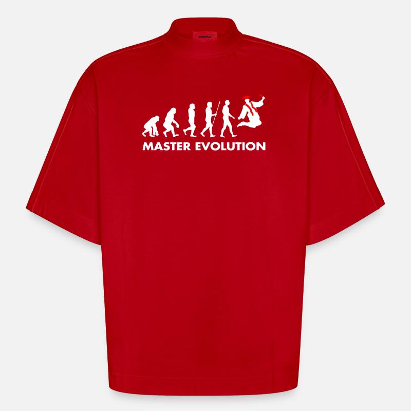 Master evolution development graduation diploma - Heavyweight Oversized Organic Boxy T-Shirt Made in EU - red