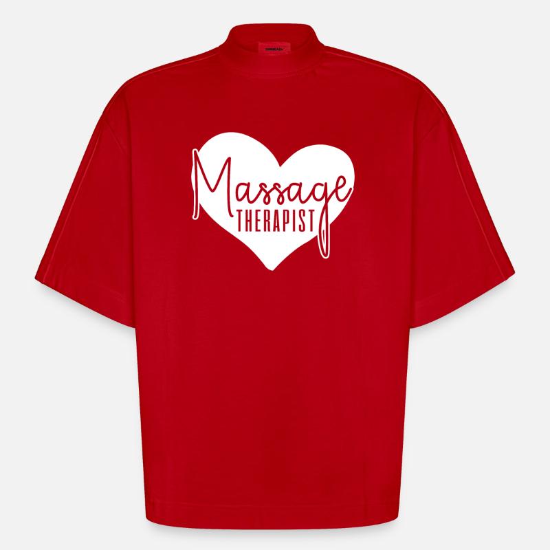 Massagetherapeut Massagetherapie - Heavyweight Oversized Organic Boxy T-Shirt Made in EU - Rot