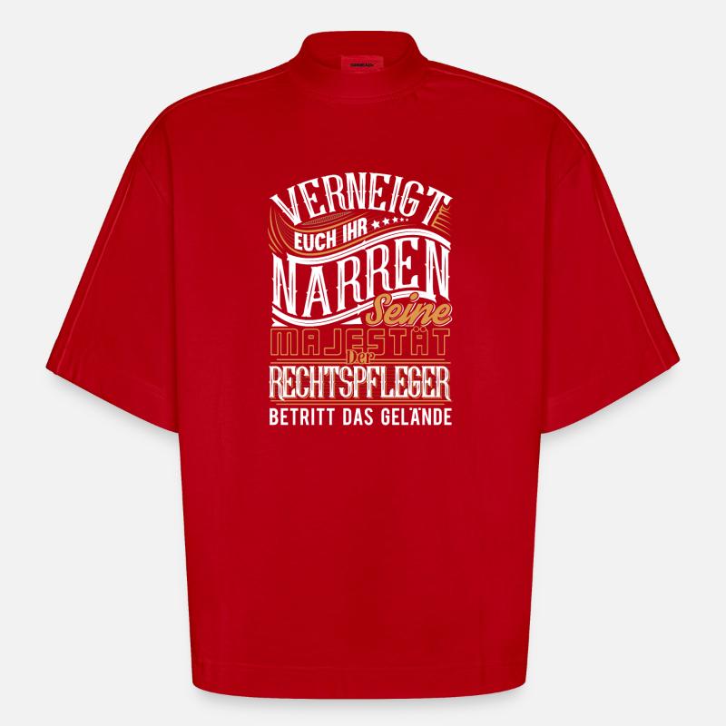 Rechtspfleger - Heavyweight Oversized Organic Boxy T-Shirt Made in EU - Rot