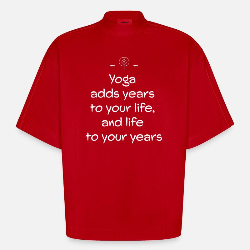 Yoga - T-shirt bio épais oversize Boxy fabriqué en UE - rouge