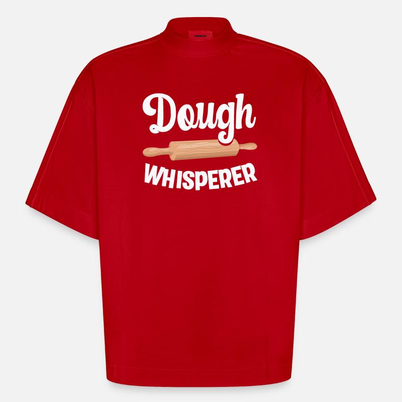 Backen Bäcker Bäckerin - Heavyweight Oversized Organic Boxy T-Shirt Made in EU - Rot