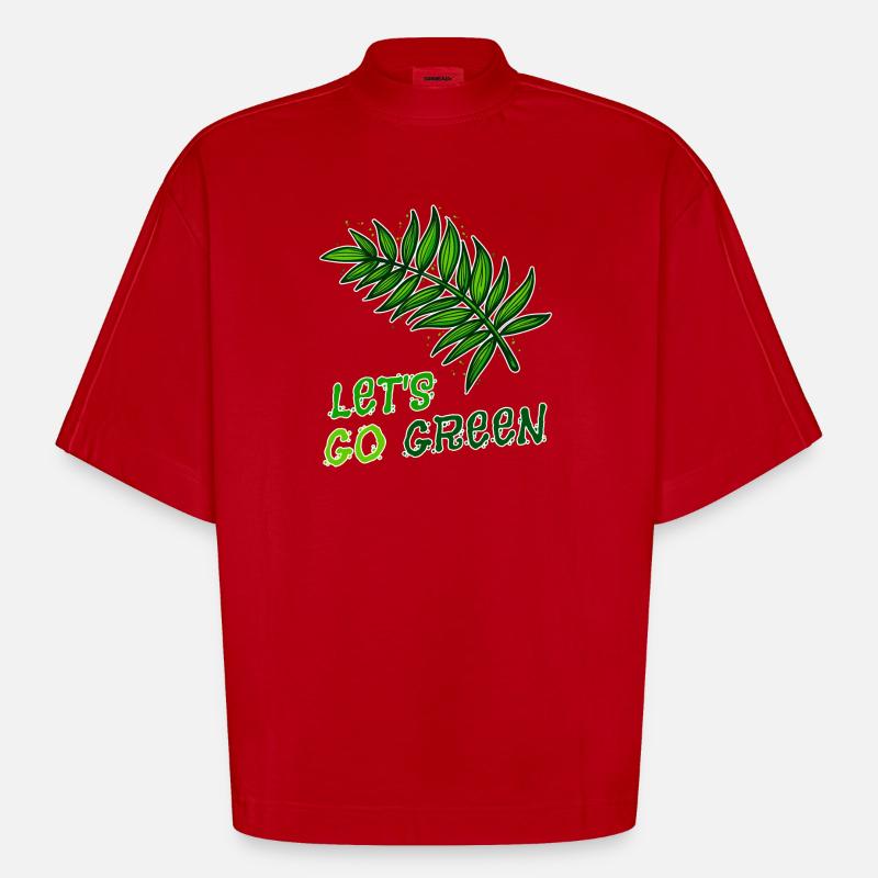 Umweltschützer Mutter Erde Natur Statement Umwelt - Heavyweight Oversized Organic Boxy T-Shirt Made in EU - Rot