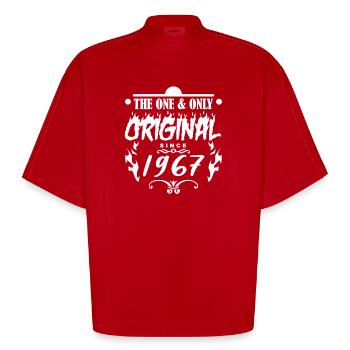1967 - Bouwjaar 1967 - Bouwjaar 1967 - Heavyweight oversized organic boxy T-shirt made in EU - rood - Voor