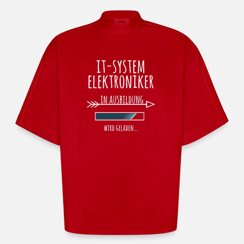 IT-Systemelektroniker Ausbildung Beruf Geschenk - Heavyweight Oversized Organic Boxy T-Shirt Made in EU - Rot