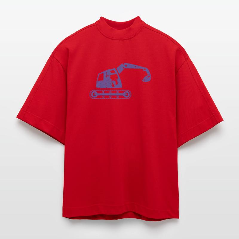 Excavator Excavator Operator Construction Equipment Operator Heavyweight Oversized Organic Boxy T-Shirt Made in EU