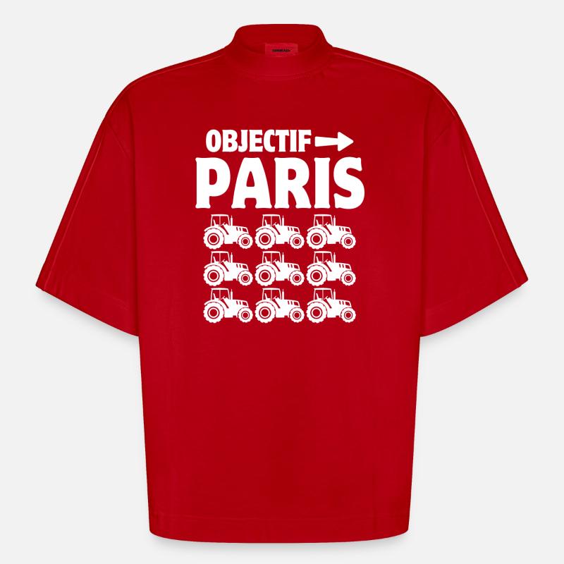 Bauer, Bauer, Bauer, Bauer - Heavyweight Oversized Organic Boxy T-Shirt Made in EU - Rot