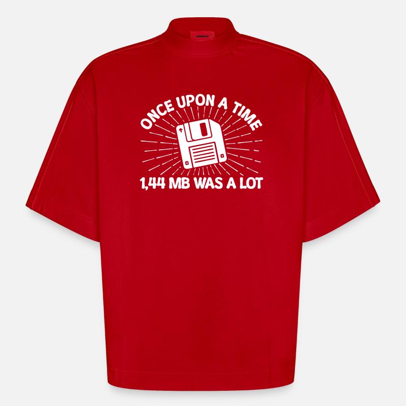 Programmeur Coden Statement Développeur Scripting - T-shirt bio épais oversize Boxy fabriqué en UE - rouge