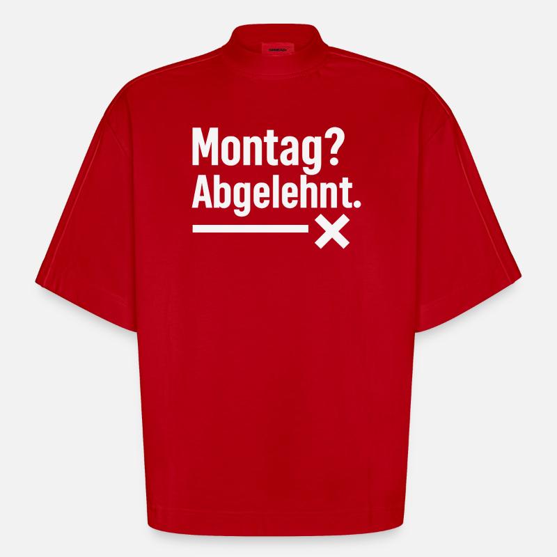A visual foray - Heavyweight Oversized Organic Boxy T-Shirt Made in EU - red