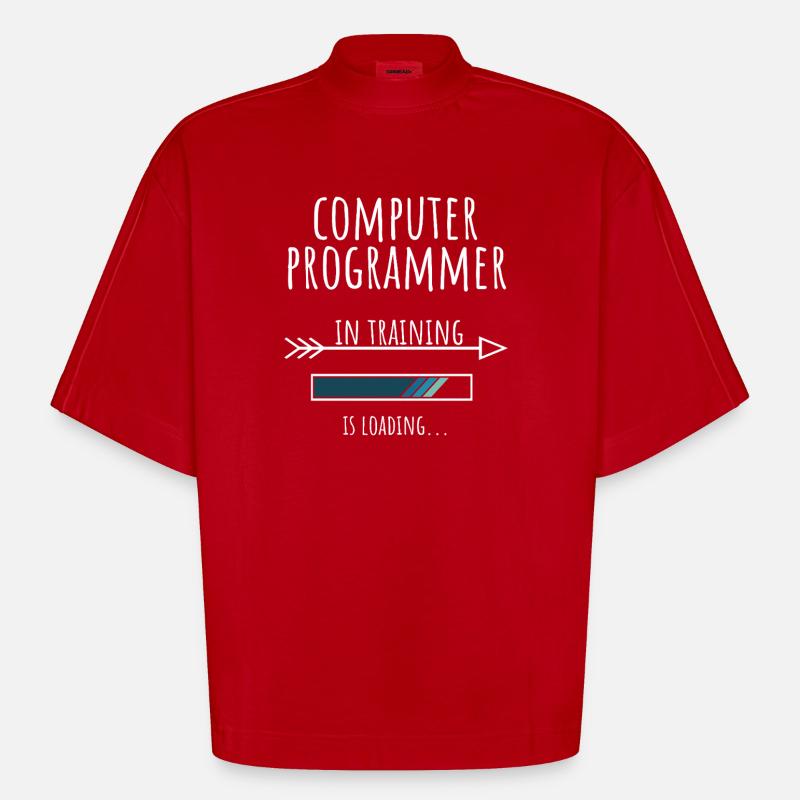 Geschenk Beruf Ausbildung Computerprogrammierer - Heavyweight Oversized Organic Boxy T-Shirt Made in EU - Rot