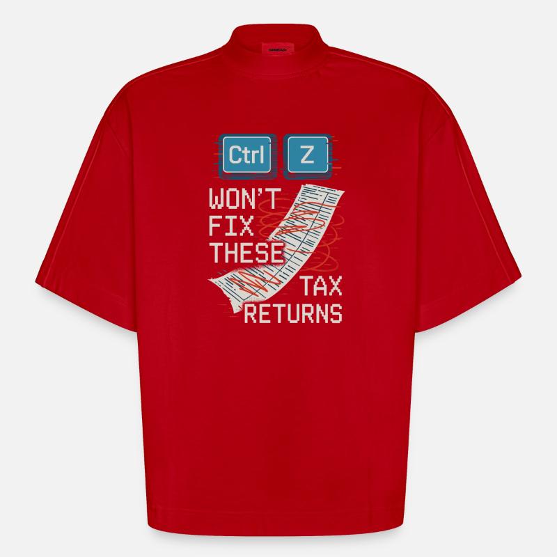 Buchhaltungsstudent Cpa Im Training Excel -witze - Heavyweight Oversized Organic Boxy T-Shirt Made in EU - Rot