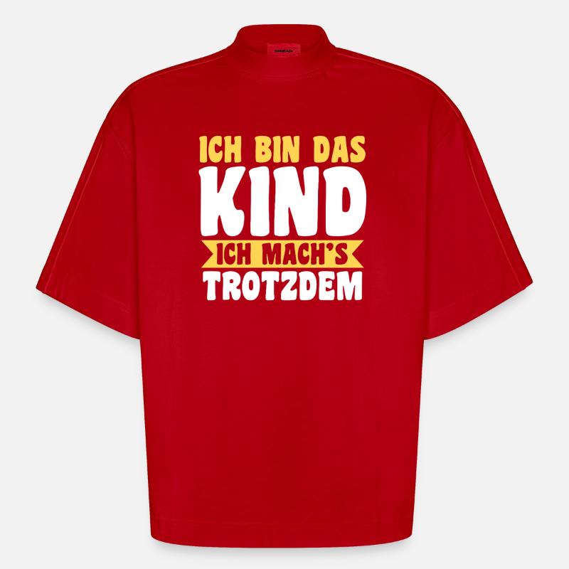 Mutter Team Mama - Heavyweight Oversized Organic Boxy T-Shirt Made in EU - Rot