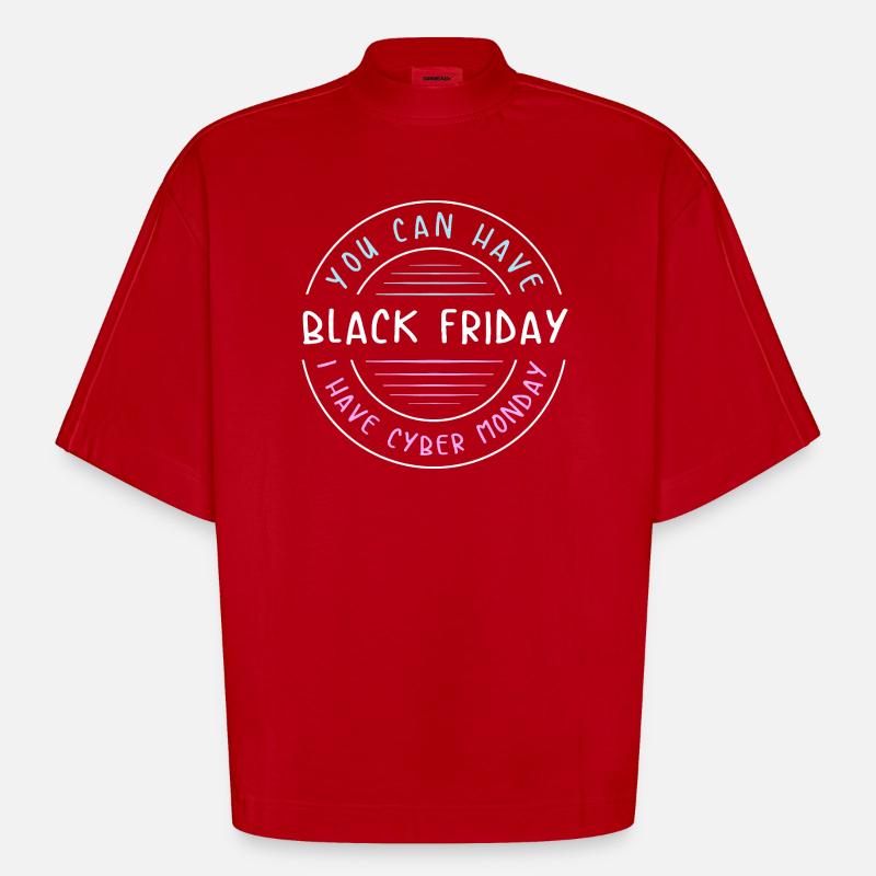 Kaufrausch Cyber Monday - Heavyweight Oversized Organic Boxy T-Shirt Made in EU - Rot