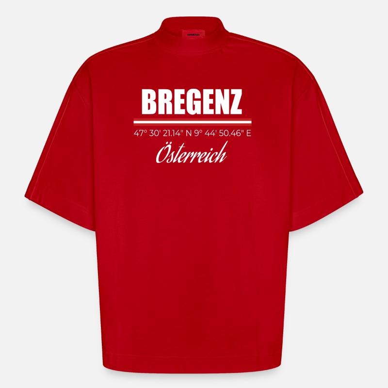 Bregenz - Heavyweight Oversized Organic Boxy T-Shirt Made in EU - Rot