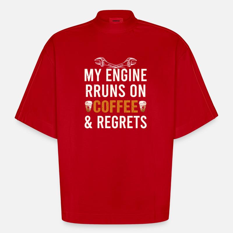 Mechanical Engineering Mechanical Engineer - Heavyweight Oversized Organic Boxy T-Shirt Made in EU - red