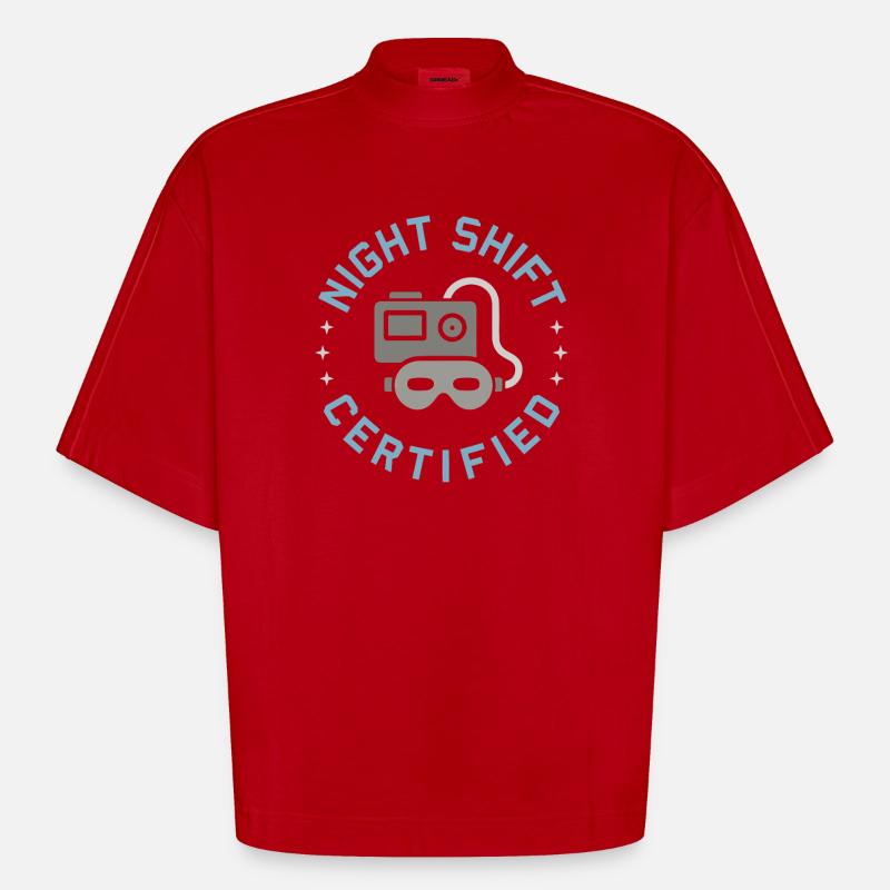 Schlaftechnologe Polysomnographic Tech Rpsgt - Heavyweight Oversized Organic Boxy T-Shirt Made in EU - Rot