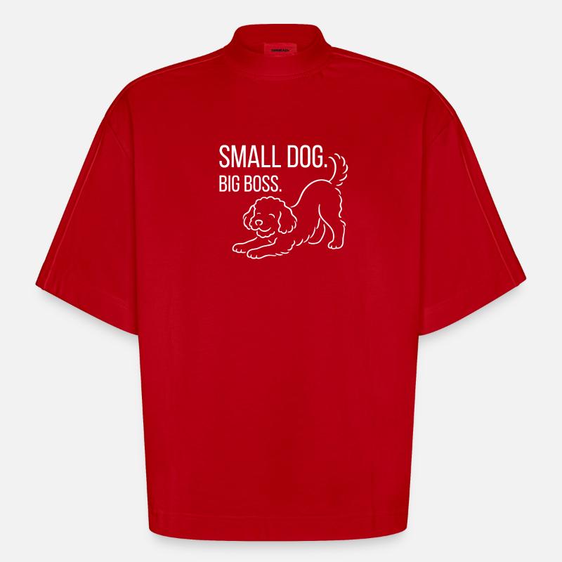 Zwergpudel, Malti-poo oder Königspudel  - Heavyweight Oversized Organic Boxy T-Shirt Made in EU - Rot